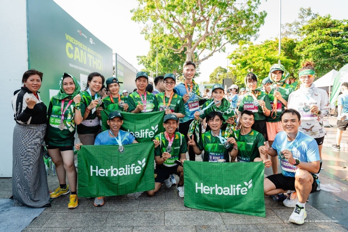 Herbalife Việt Nam tiếp tục đồng hành cùng Giải chạy VnExpress Marathon tại Thành phố Cần Thơ nhằm khuyến khích lối sống năng động và lành mạnh